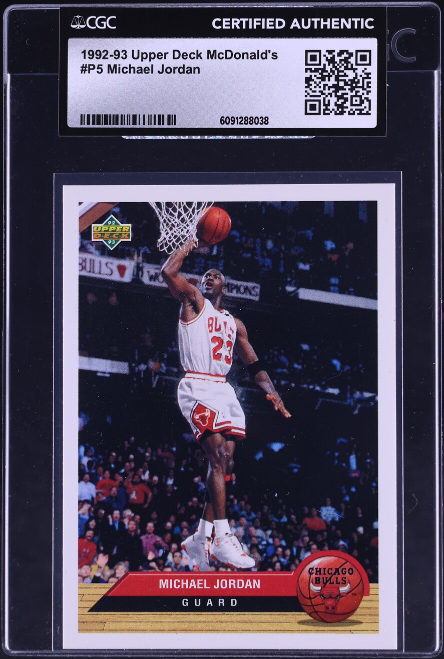 1992 Upper Deck McDonald's Michael Jordan #P5 CGC AUTH