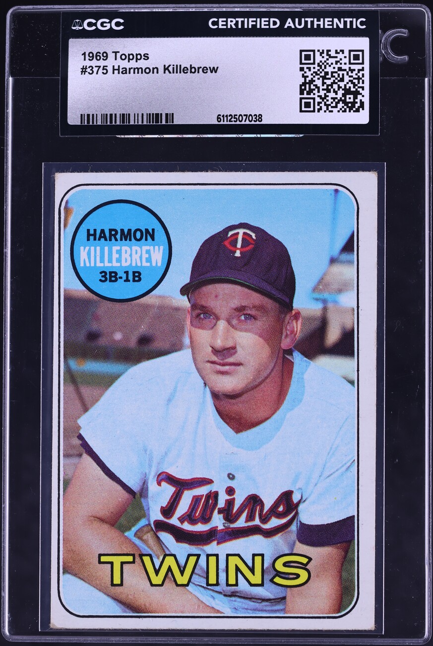 1969 Topps Harmon Killebrew #375 CGC AUTH