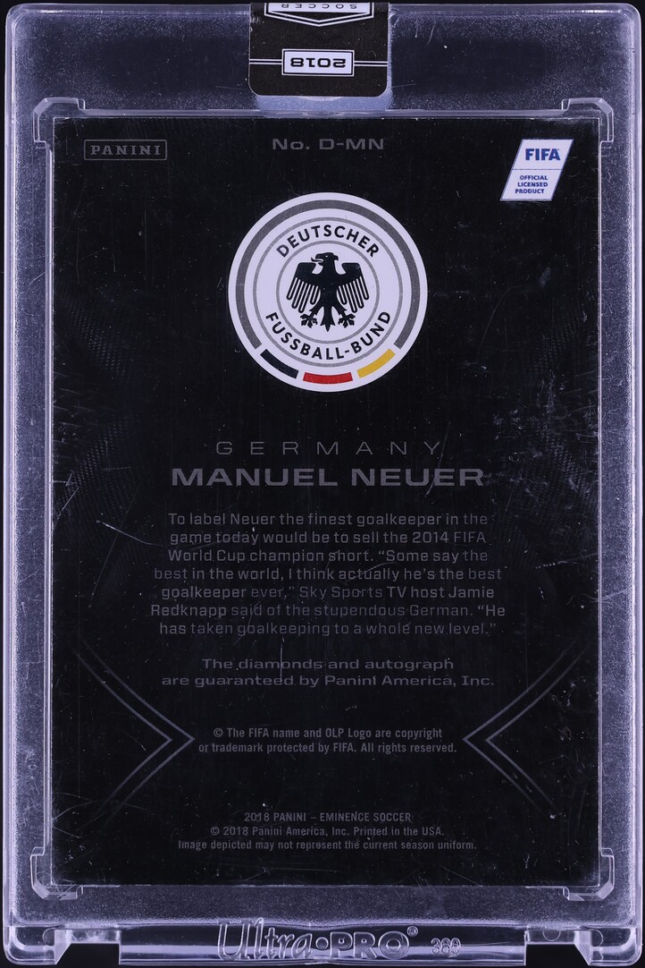 2018 Panini Eminence Double Diamond Autographs Manuel Neuer AUTO 1/1 #D-MN