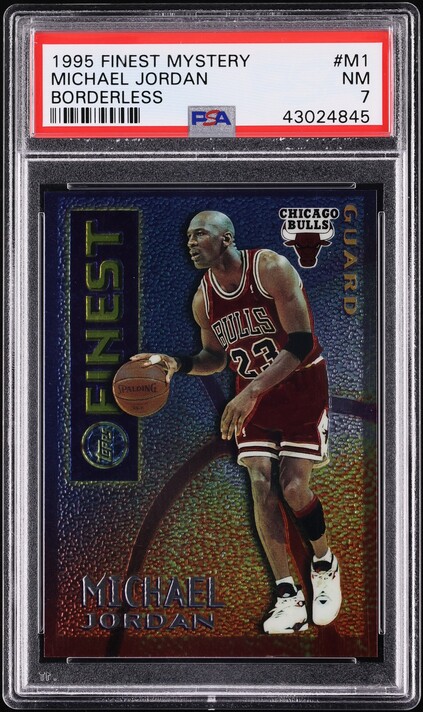1995 Finest Mystery Borderless Michael Jordan #M1 PSA 7 NRMT