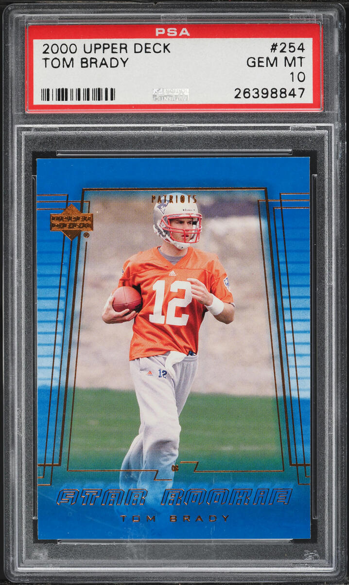 2000 Upper Deck Football Tom Brady ROOKIE #254 PSA 10 GEM MMINT