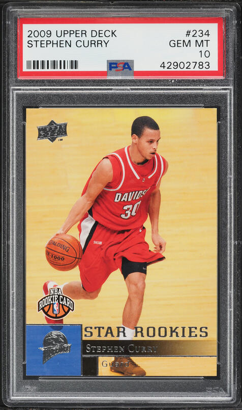2009 Topps Basketball Stephen Curry ROOKIE #321 PSA 9 MINT on