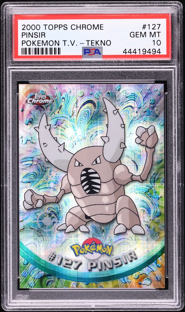 2000 Topps Chrome Pokemon Series 2 Tekno Pinsir #127 PSA 10 GEM MINT