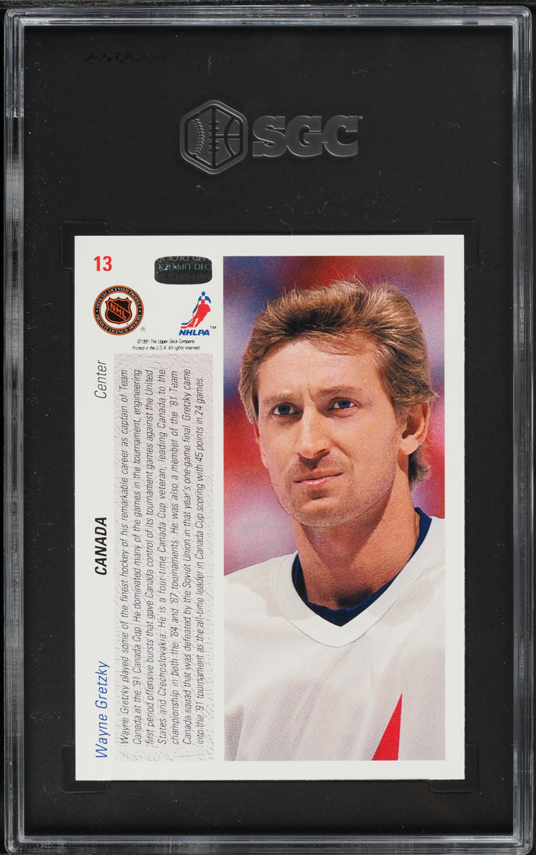 1991 Upper Deck Canada Cup Wayne Gretzky #13 SGC 8 NM-MT