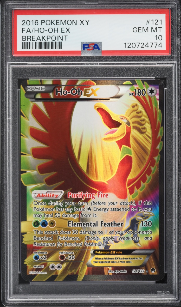 2016 Pokemon XY Breakpoint Full Art Ho-Oh EX #121 PSA 10 GEM MINT