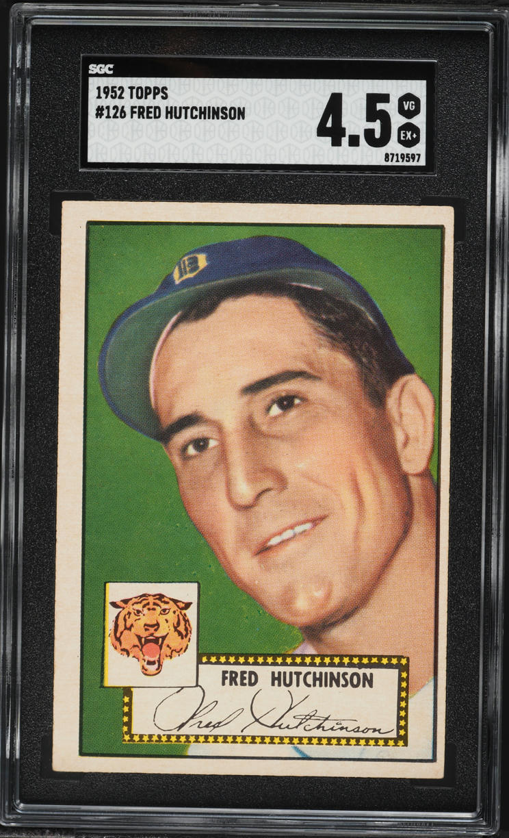 1952 Topps Fred Hutchinson #126 SGC 4.5 VGEX+