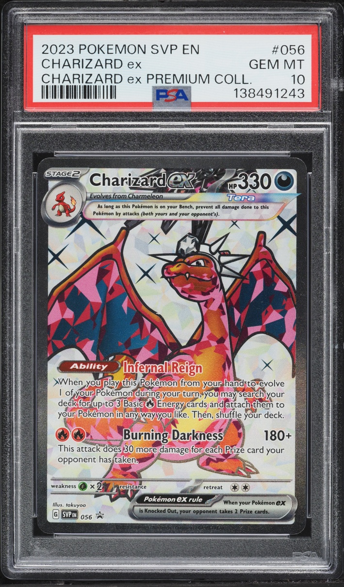 2023 Pokemon Scarlet & Violet Promo Premium Collection Full Art Charizard EX #56 PSA 10 GEM