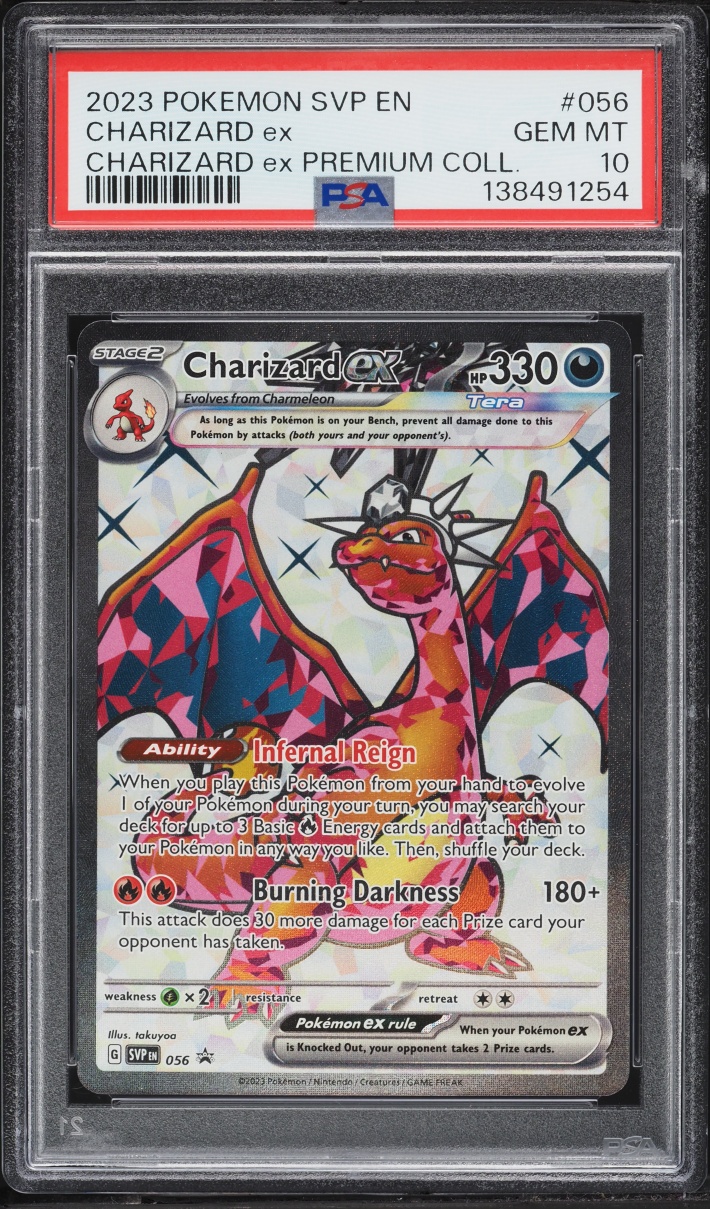 2023 Pokemon Scarlet & Violet Promo Premium Collection Full Art Charizard EX #56 PSA 10 GEM