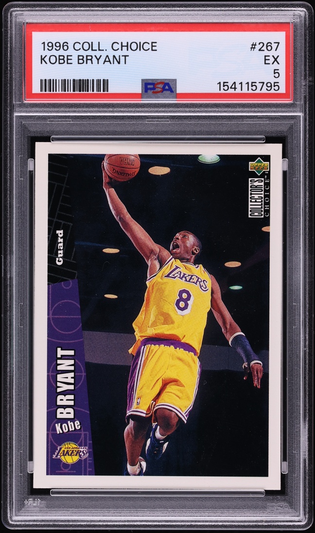 1996 Collector's Choice Basketball Kobe Bryant ROOKIE #267 PSA 5 EX