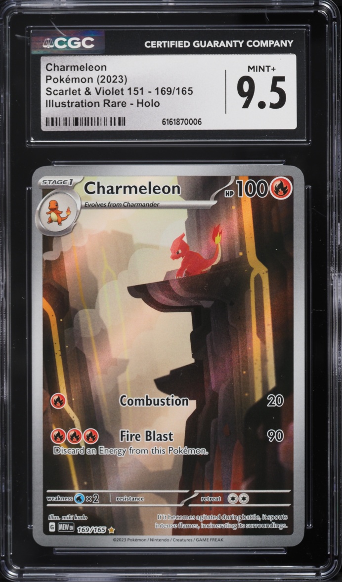 2023 Pokemon Scarlet & Violet 151 IR Charmeleon #169 CGC 9.5 MINT+