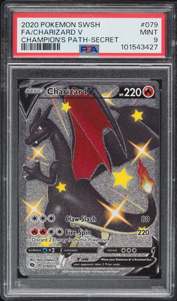2020 Pokemon Sword & Shield Champion's Path Shiny Charizard V #79 PSA 9 MINT