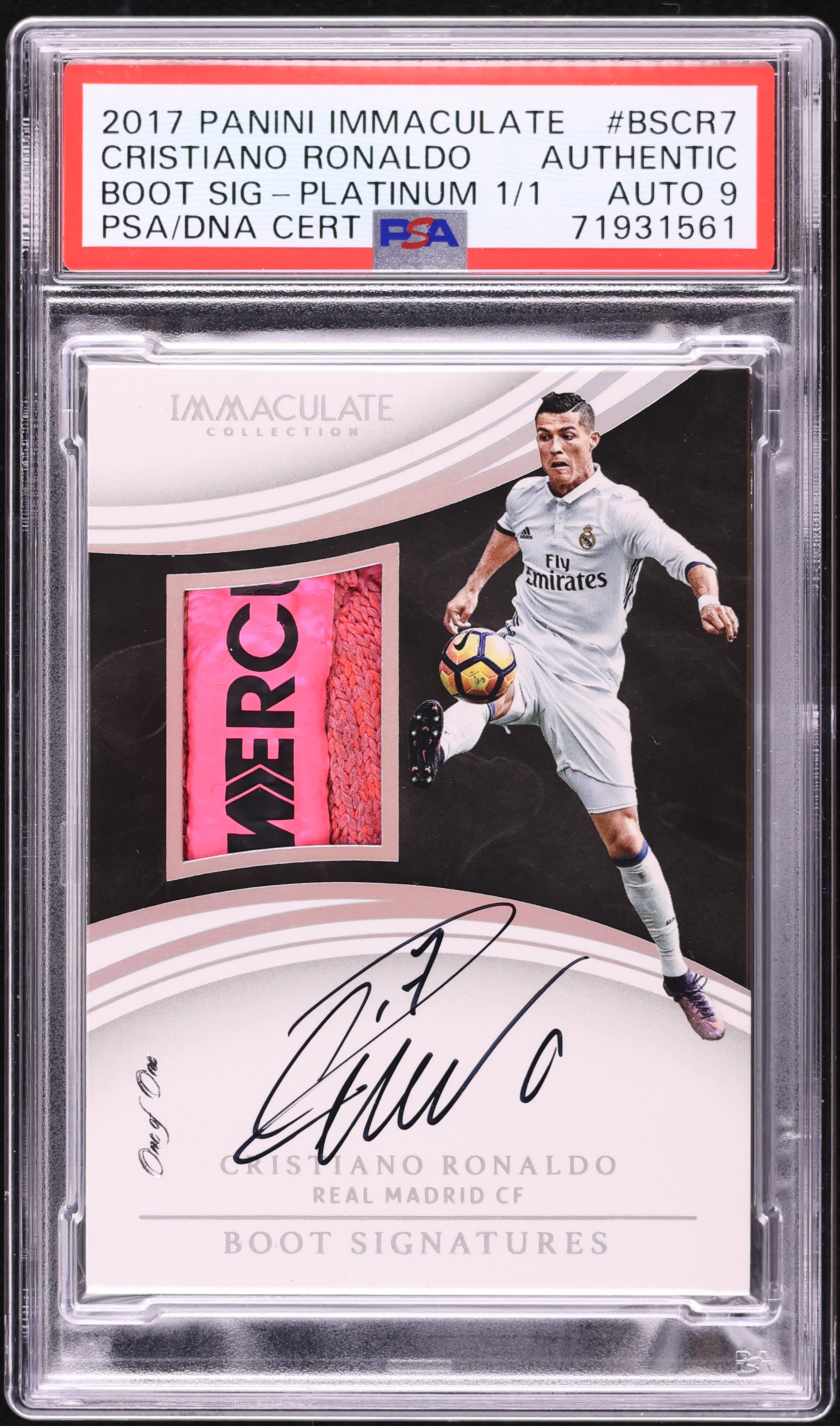 2017 Immaculate Collection Boot Platinum Cristiano Ronaldo PATCH