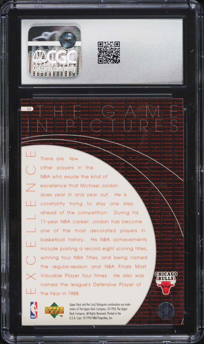 1996 Upper Deck Basketball Michael Jordan #165 CGC 9.5 MINT+