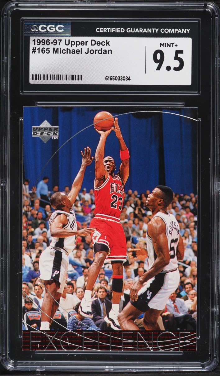 1996 Upper Deck Basketball Michael Jordan #165 CGC 9.5 MINT+