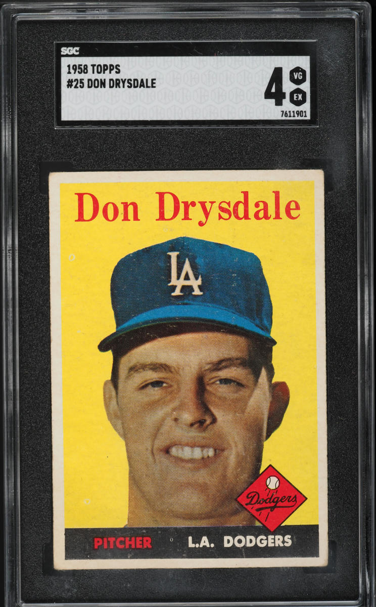 1958 Topps Don Drysdale #25 SGC 4 VGEX