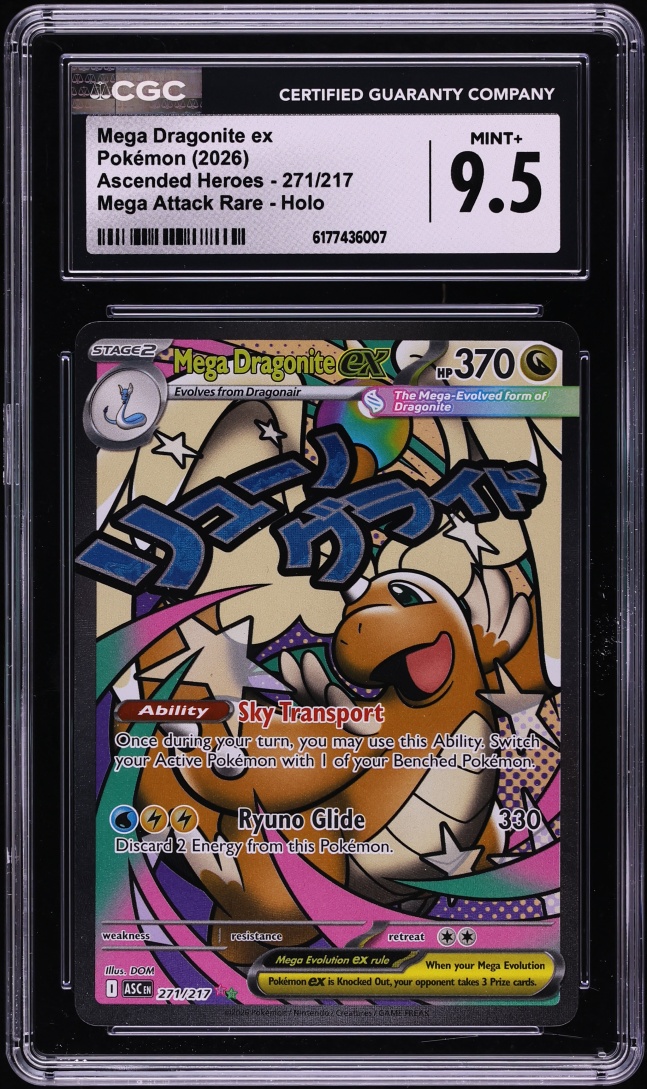 2026 Pokemon Mega Evolution Ascended Heroes MA Mega Dragonite Ex #271 CGC 9.5 MINT+