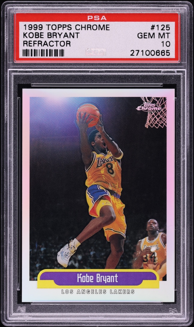 1999 Topps Chrome Refractor Kobe Bryant #125 PSA 10 GEM MINT