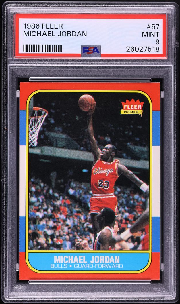 1986 Fleer Basketball Michael Jordan ROOKIE #57 PSA 9 MINT