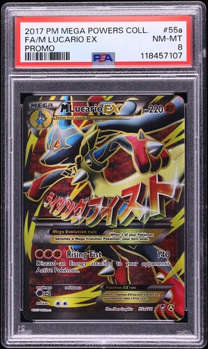 2017 Pokemon XY Promo Mega Powers Full Art M Lucario EX #55a PSA
