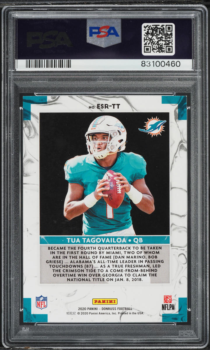 2020 Donruss Elite Series Tua Tagovailoa ROOKIE #ESR-TT PSA 9 MINT