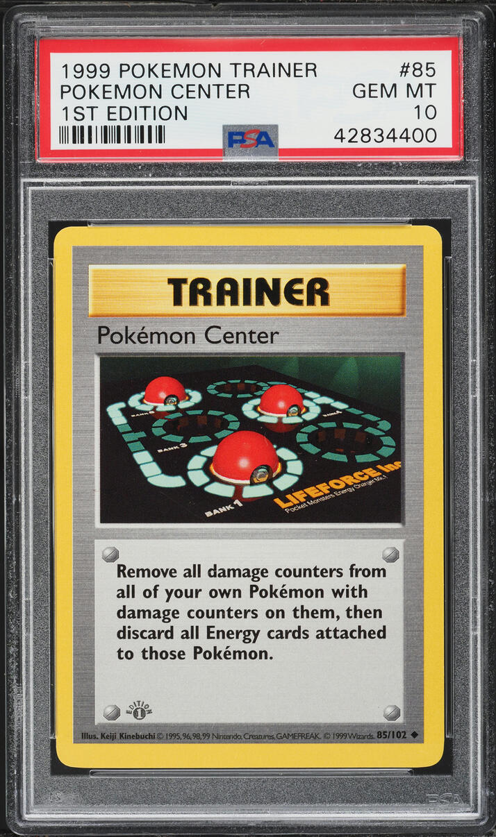 1999 Pokemon Base Set Shadowless 1st Edition Pokemon Center #85 PSA 10 GEM MINT