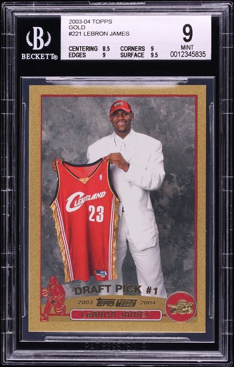 2003 Topps Gold LeBron James ROOKIE /99 #221 BGS 9 MINT