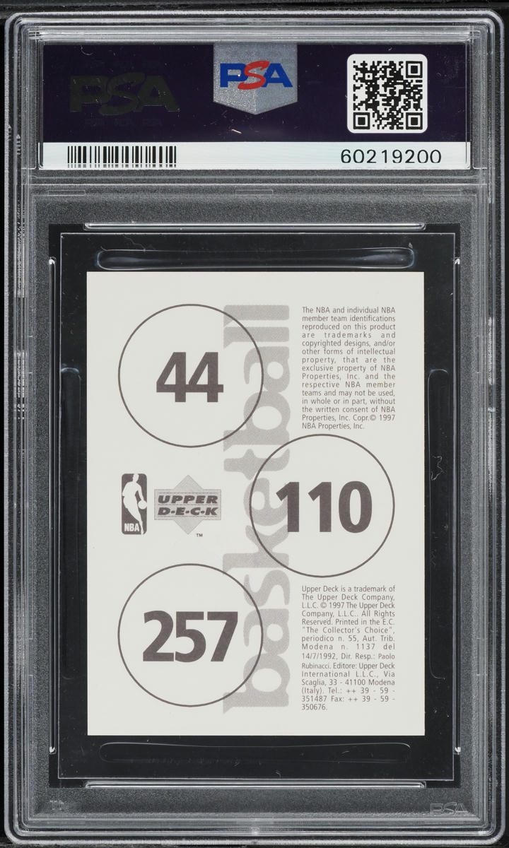 1997 Upper Deck International Stickers Elie Polynice Allen  PSA 9 MINT