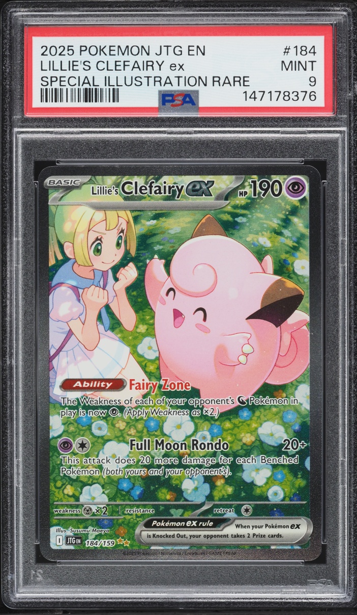 2025 Pokemon Scarlet & Violet Journey Together SIR Lillie's Clefairy ex #184 PSA 9 MINT