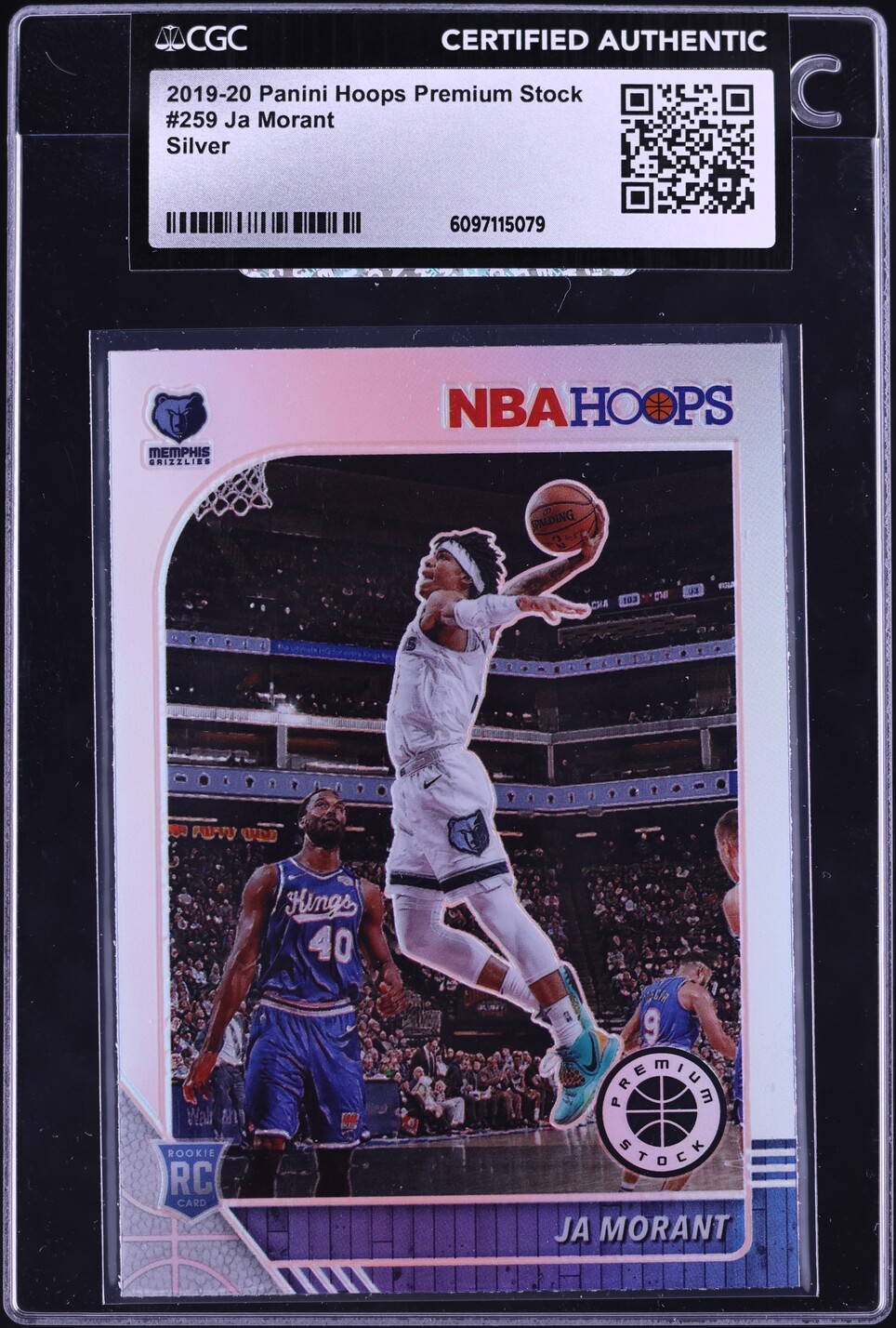 2019 Hoops Premium Stock Silver Ja Morant ROOKIE #259 CGC AUTH
