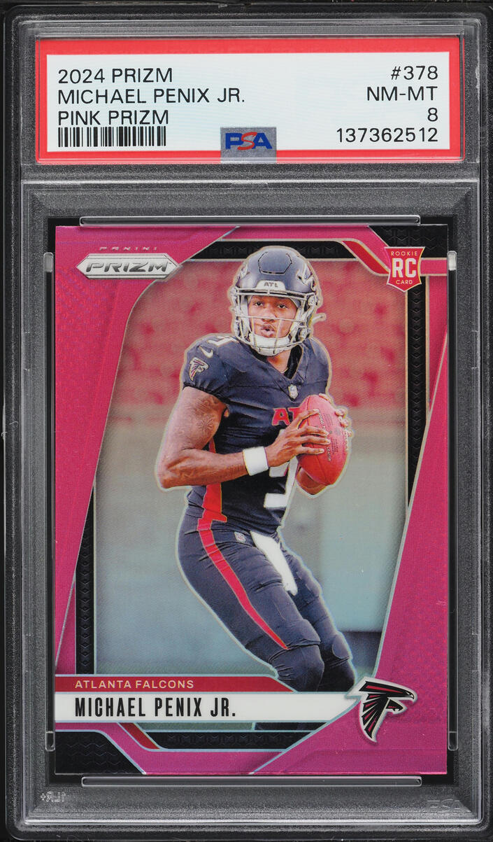 2024 Panini Prizm Pink Michael Penix Jr. ROOKIE #378 PSA 8 NM-MT