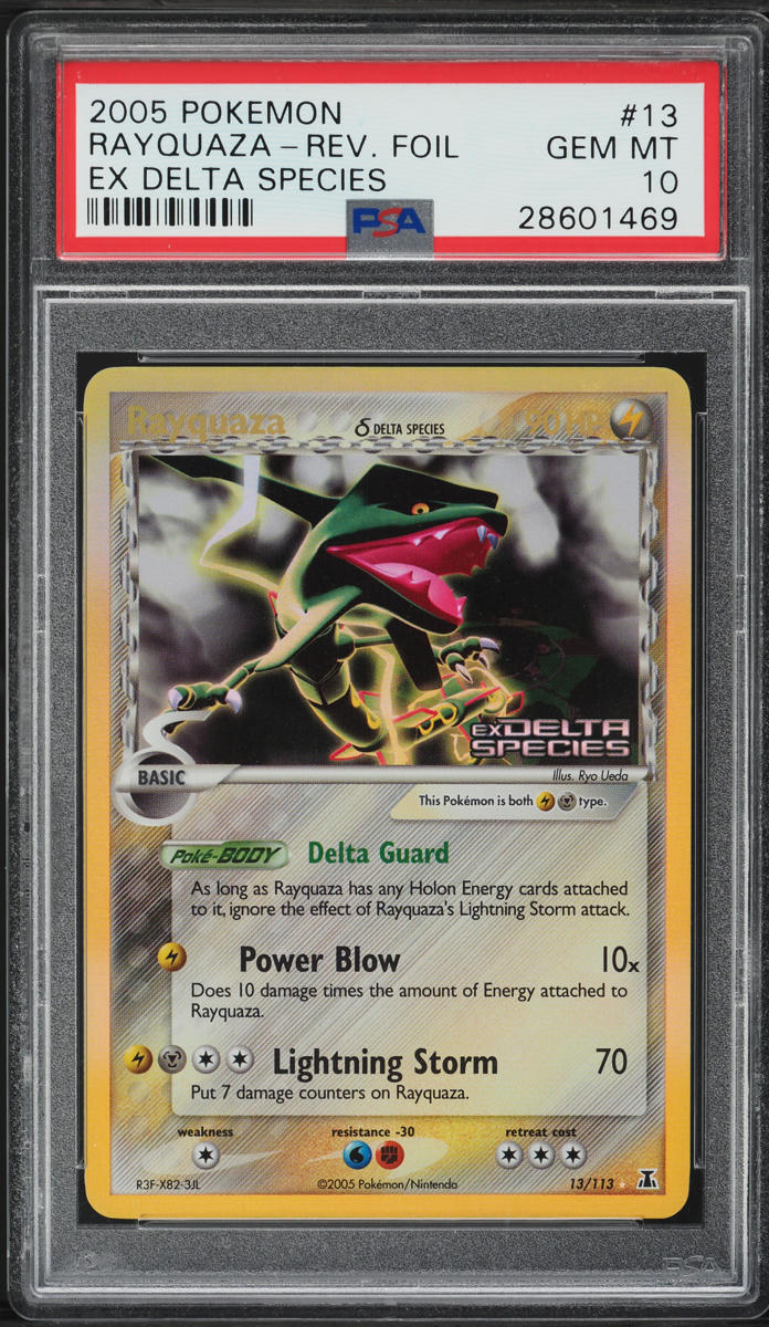 2005 Pokemon EX Delta Species Reverse Holo Rayquaza #13 PSA 10 GEM MINT