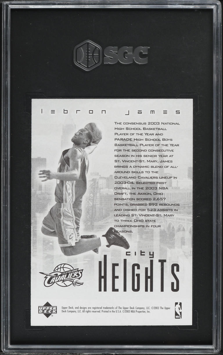 2003 Upper Deck City Heights LeBron James ROOKIE SGC 10 GEM MINT