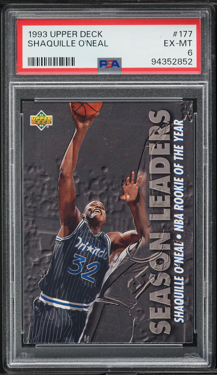 1993 Upper Deck Basketball Shaquille O'Neal #177 PSA 6 EXMT