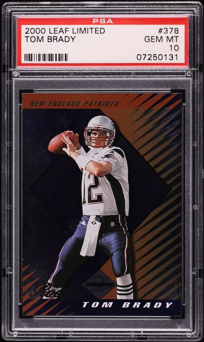 2000 Leaf Limited Tom Brady ROOKIE /350 #378 PSA 10 GEM MINT