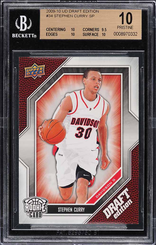 2009 Upper Deck Draft Edition Stephen Curry ROOKIE #34 BGS 10 PRISTINE - Photo 1