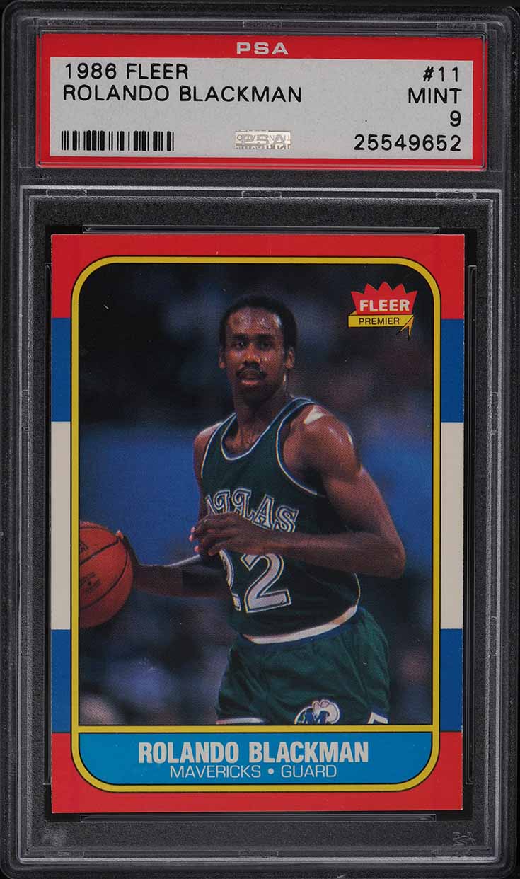 1986 Fleer Basketball Rolando Blackman #11 PSA 9 MINT