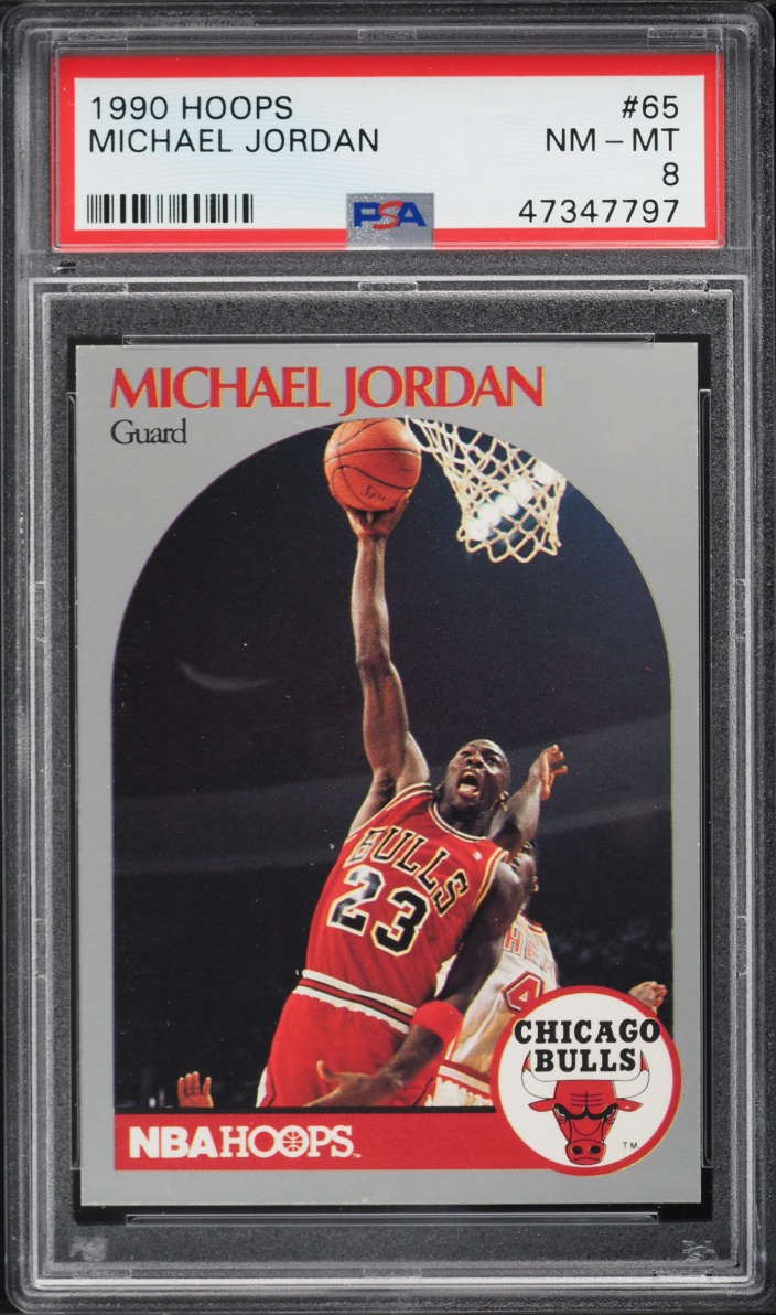 1990 Hoops Michael Jordan #65 PSA 8 NM-MT