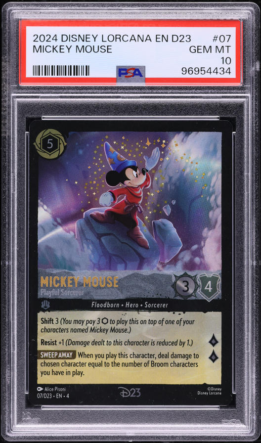 2022 Disney Lorcana Promo D23 Expo Mickey Mouse #1 PSA 10 GEM MINT