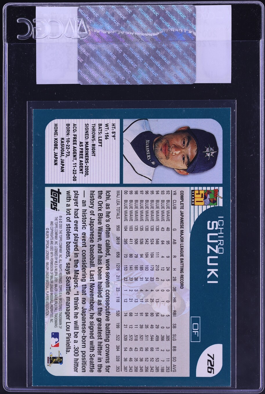 2001 FLEER E-X ICHIRO  イチロー シリアルNo.あり！ 2001 FLEER E-X ICHIRO イチロー シリアルNo.あり！