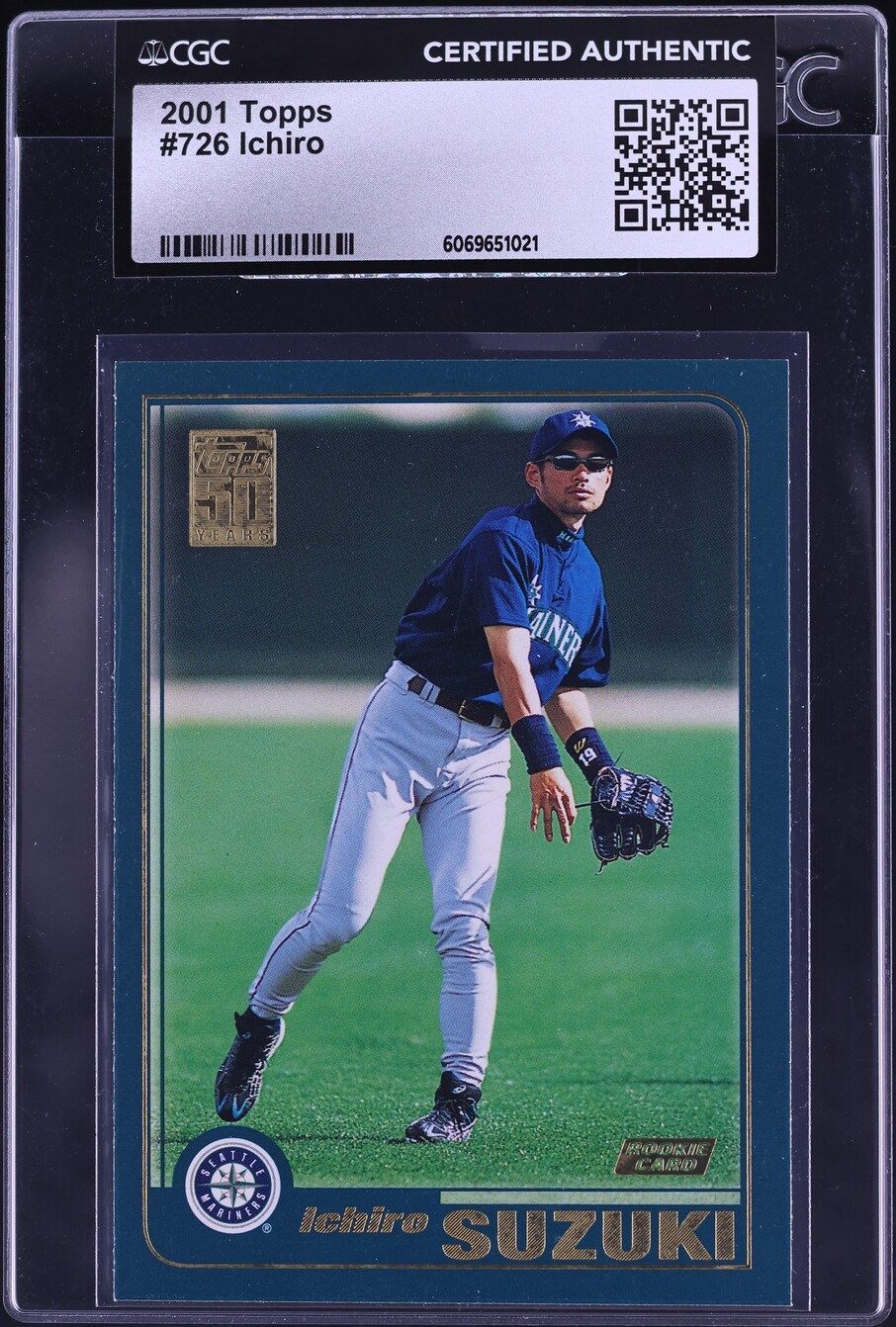 鑑定済 イチロー 直筆サイン ルーキーカード 2001 Toppsトップス 2001 Topps Ichiro ROOKIE #726 CGC AUTH on Fanatics Collect