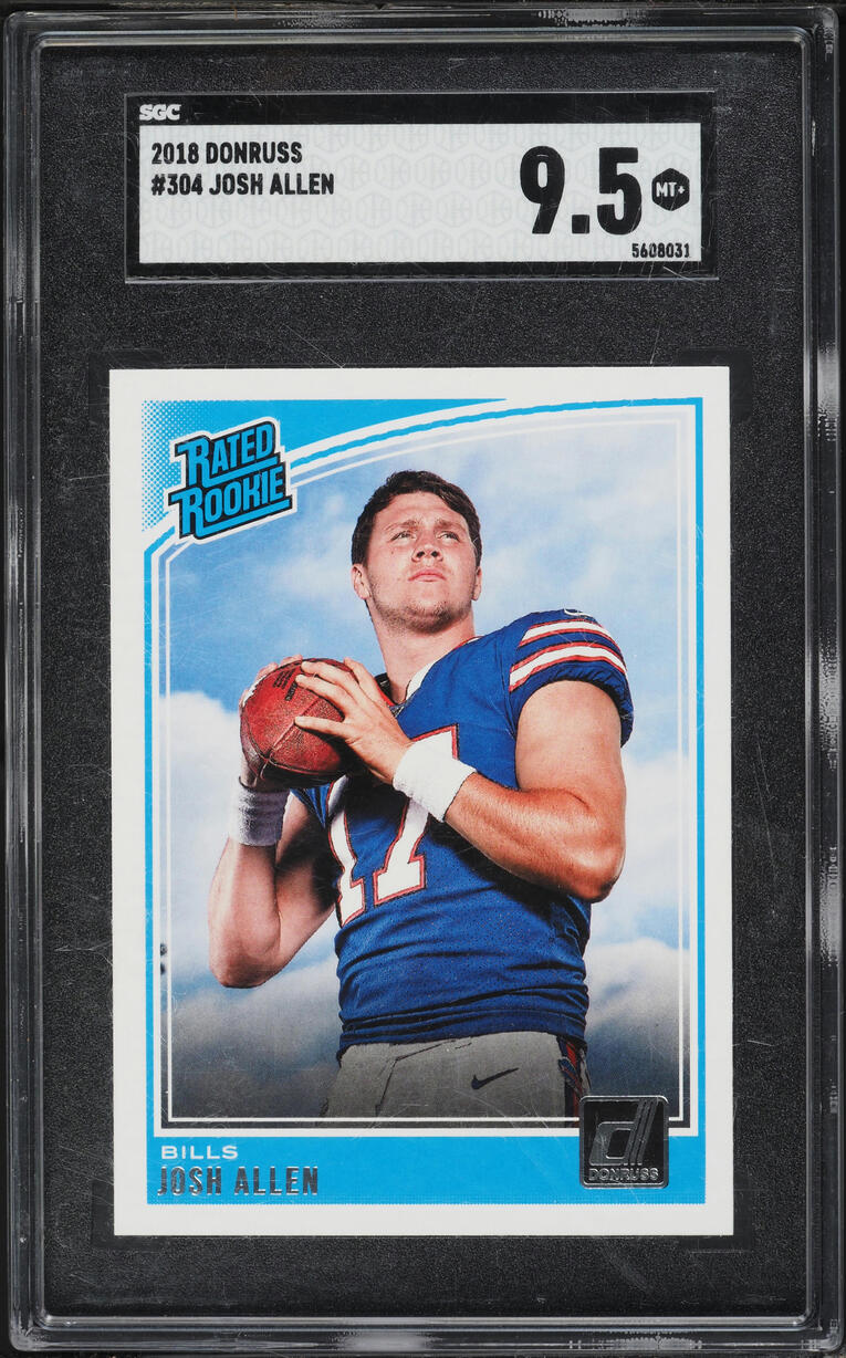 2018 Donruss Football Josh Allen ROOKIE #304 SGC 9.5 MINT+