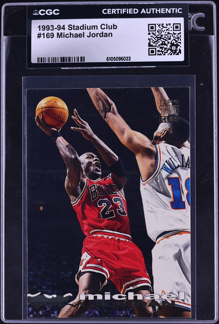 1993 Stadium Club Basketball Michael Jordan #169 CGC AUTH
