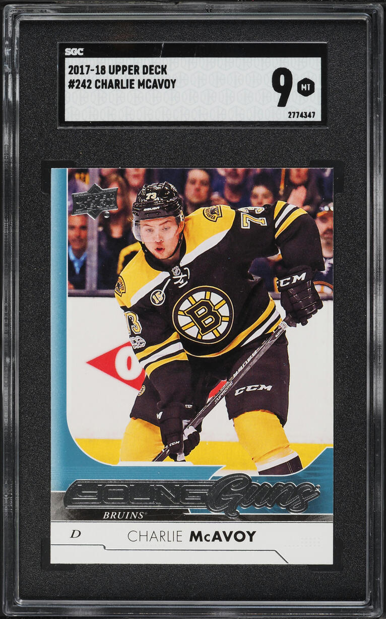 2017 Upper Deck Young Guns Charlie McAvoy ROOKIE #242 SGC 9 MINT
