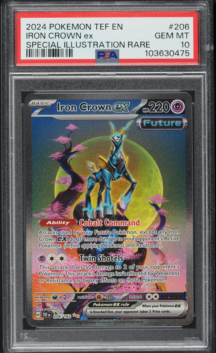 2024 Pokemon Scarlet & Violet Temporal Forces SIR Iron Crown ex #206 PSA 10 GEM MINT
