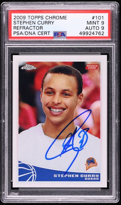 2009 Topps Chrome Stephen Curry ROOKIE /999 #101 PSA 10 GEM
