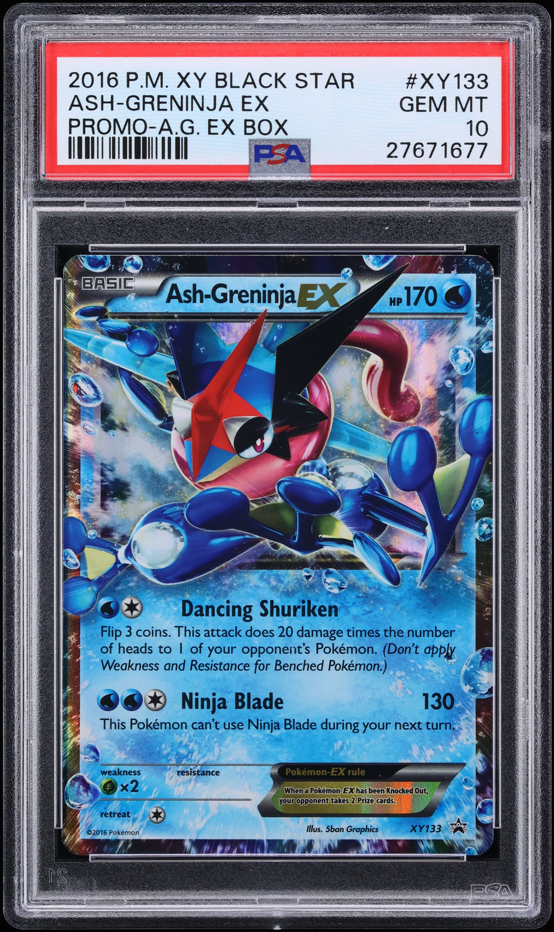 2016 Pokemon XY Black Star Promo Box Ash-Greninja EX #XY133 PSA 10 GEM MINT