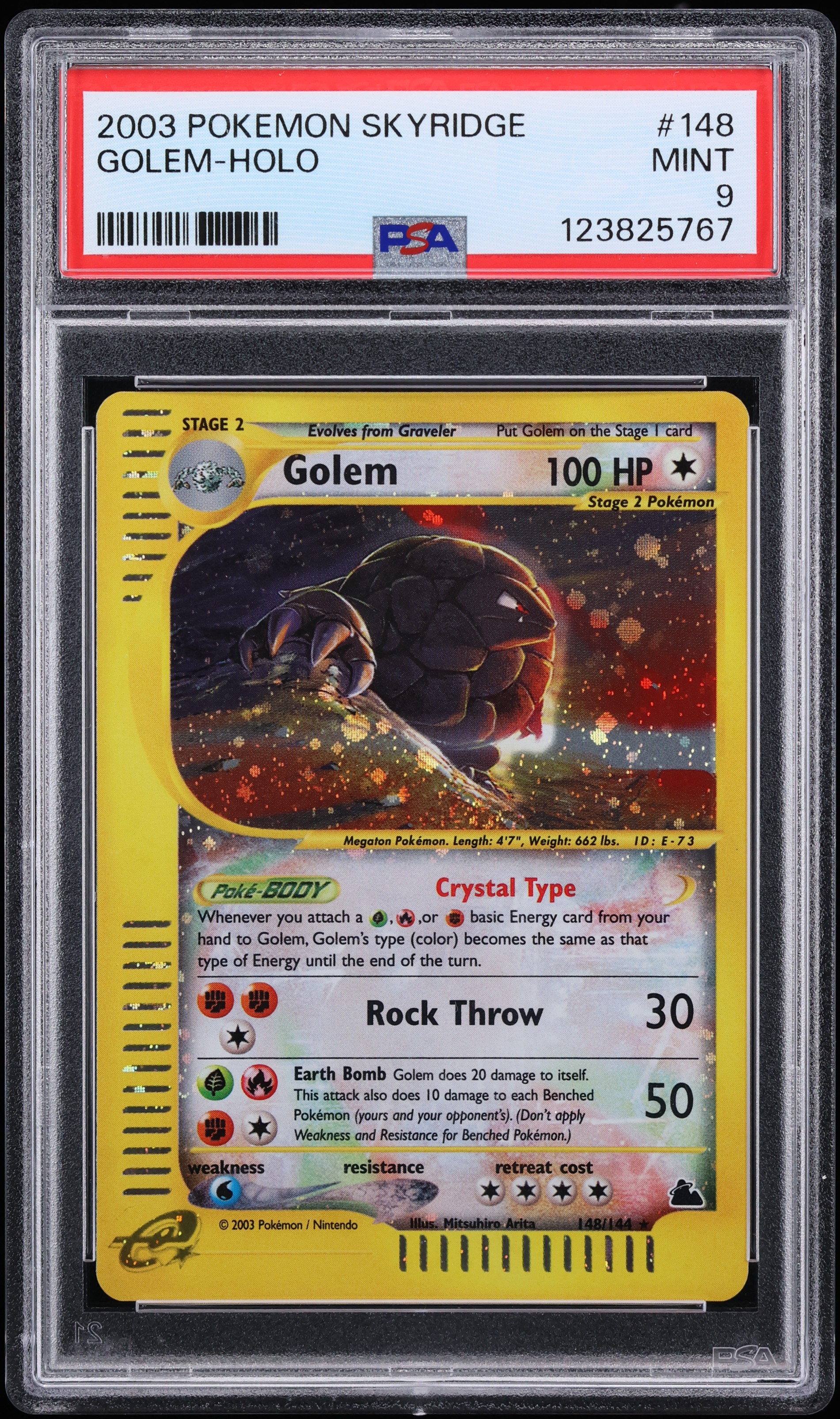 2003 Pokemon Skyridge Holo Golem #148 PSA 9 MINT