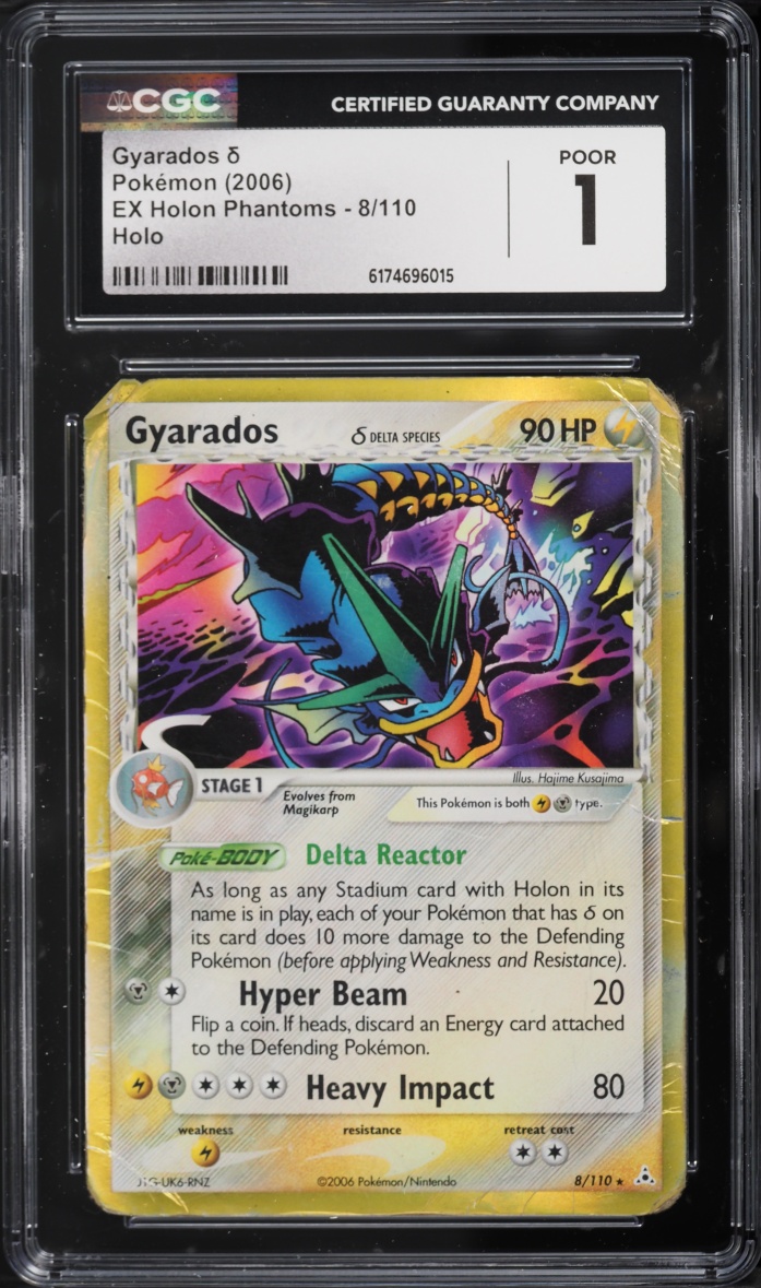 2006 Pokemon EX Holon Phantoms Holo Gyarados #8 CGC 1 PR