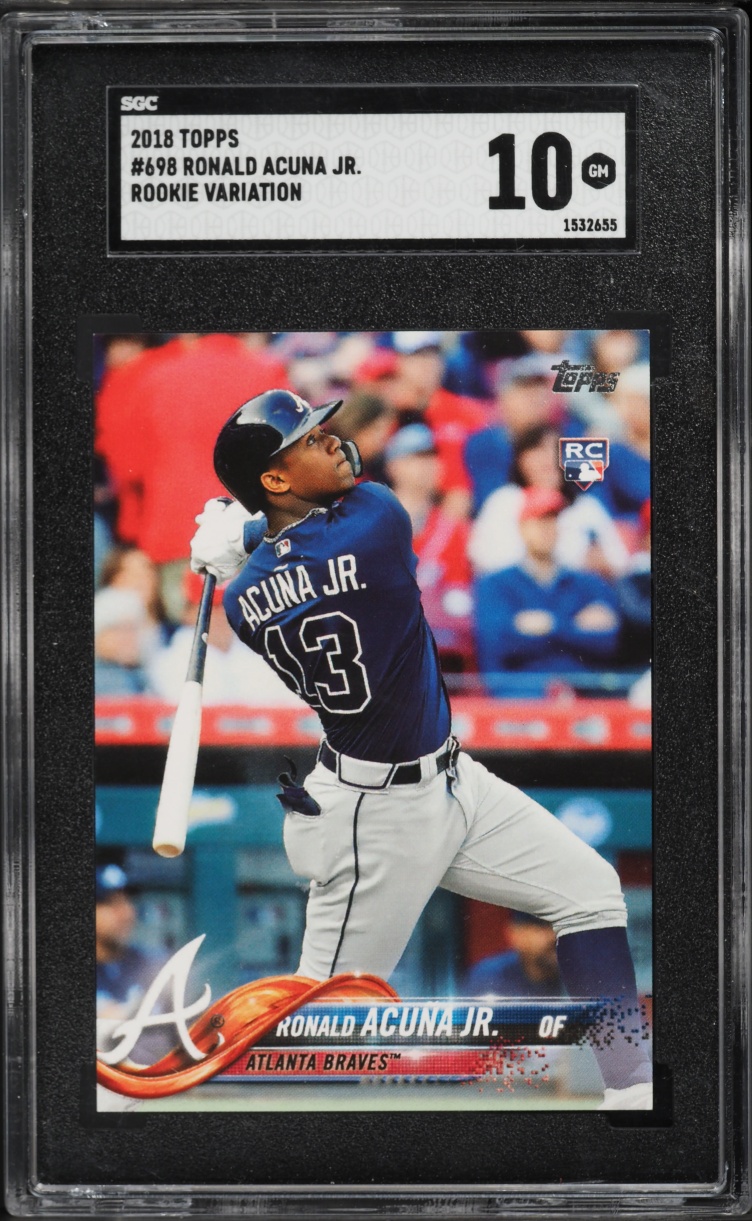 2018 Topps Ronald Acuna Jr. ROOKIE #698 SGC 10 GEM MINT