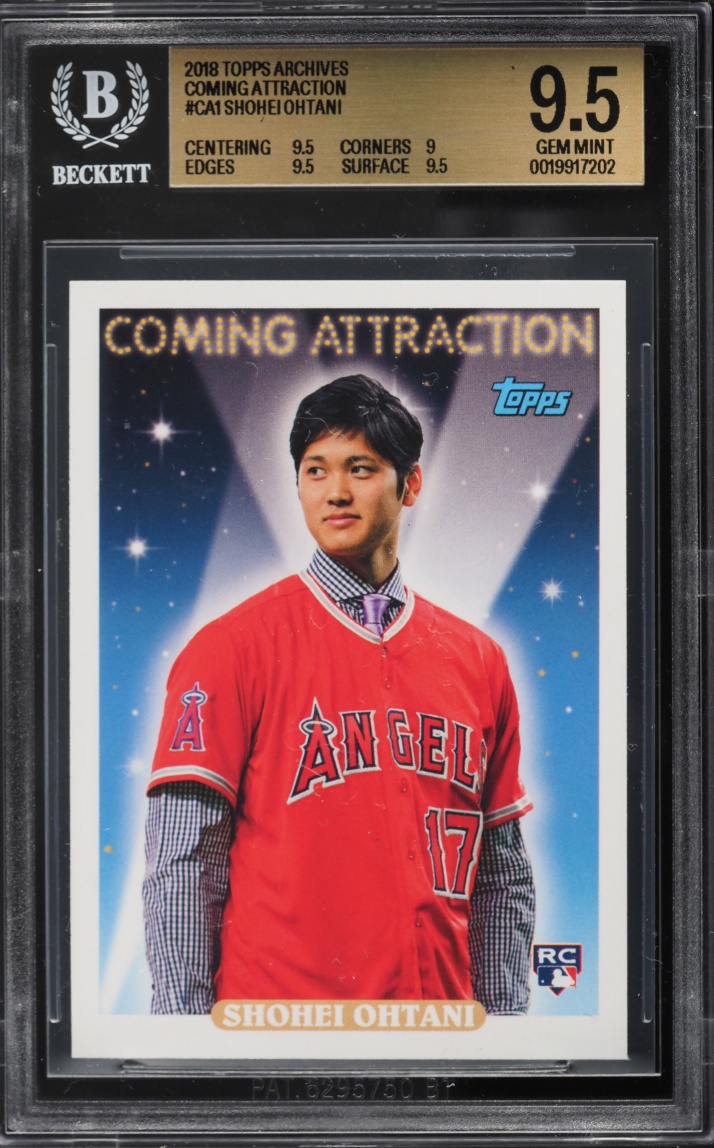 2018 Topps Archives Coming Attraction Shohei Ohtani ROOKIE #CA1 BGS 9.5 GEM MINT